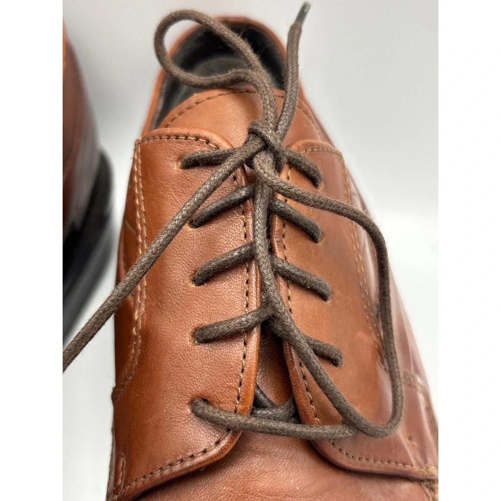 Alfani Men's Brown Leather Split-Toe Derby Oxford Dress Shoes Size 9.5
